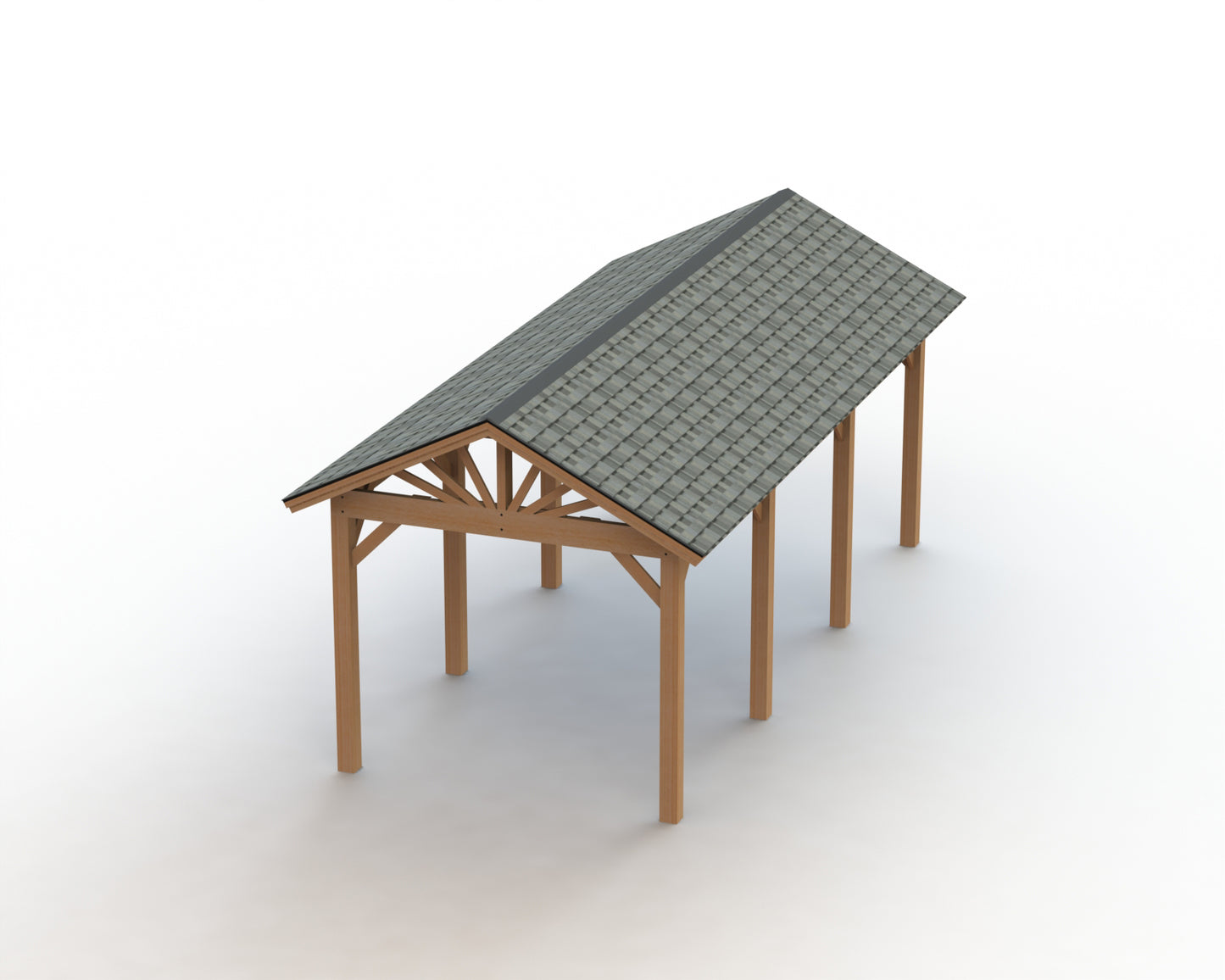 Gable Roof Pavilion Plans with Footing and Permit Drawings – 6:12 Roof Pitch Physical Plans (Multiple Sizes Available)