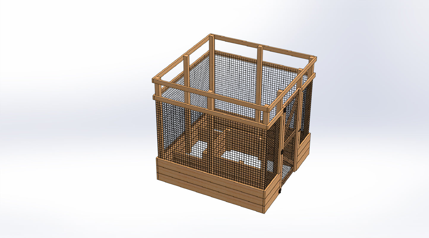 8' x 8' Enclosed Raised Garden Bed Digital Building Plans