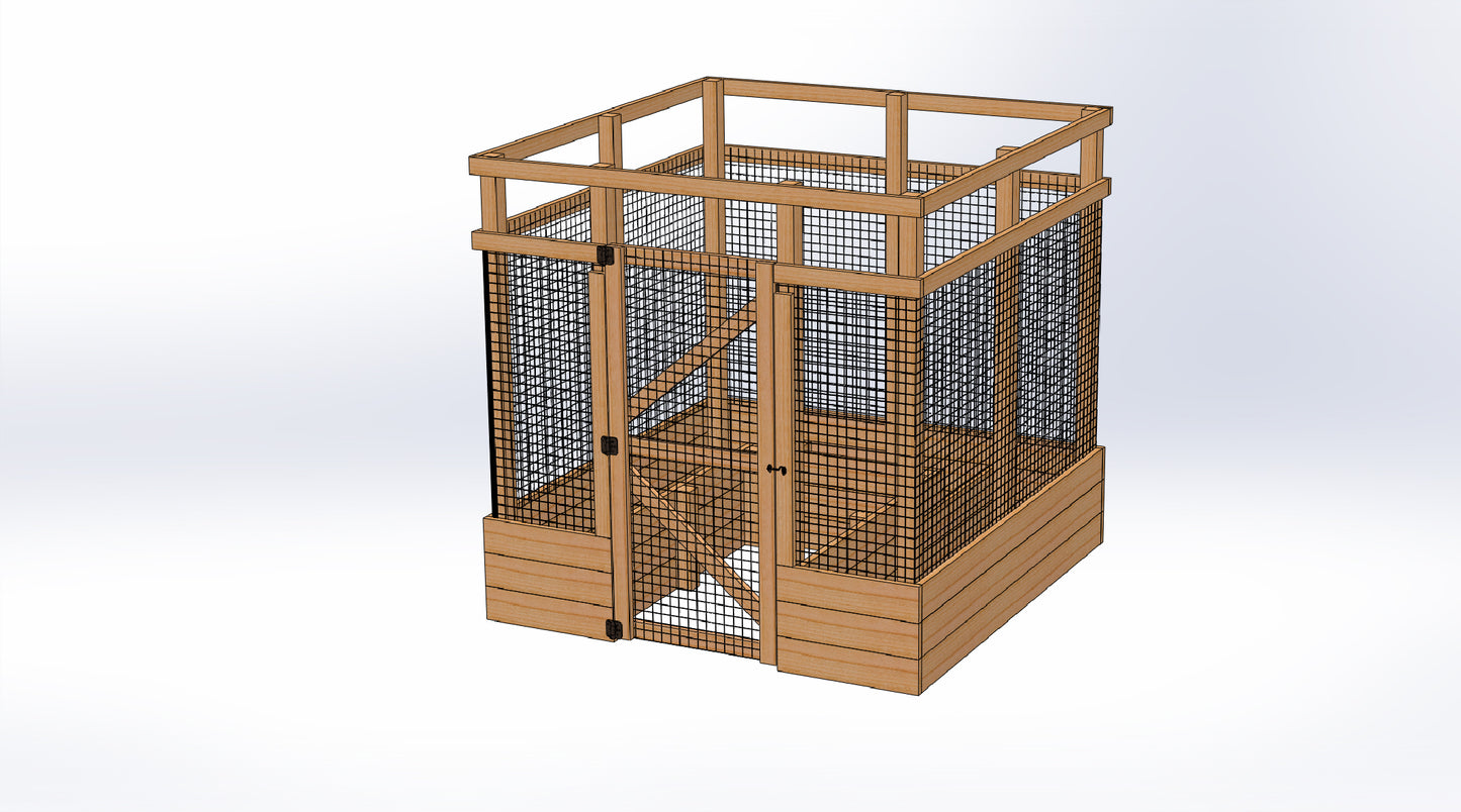 8' x 8' Enclosed Raised Garden Bed Digital Building Plans