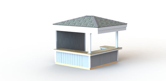 Covered Outdoor Bar Physical Building Plans