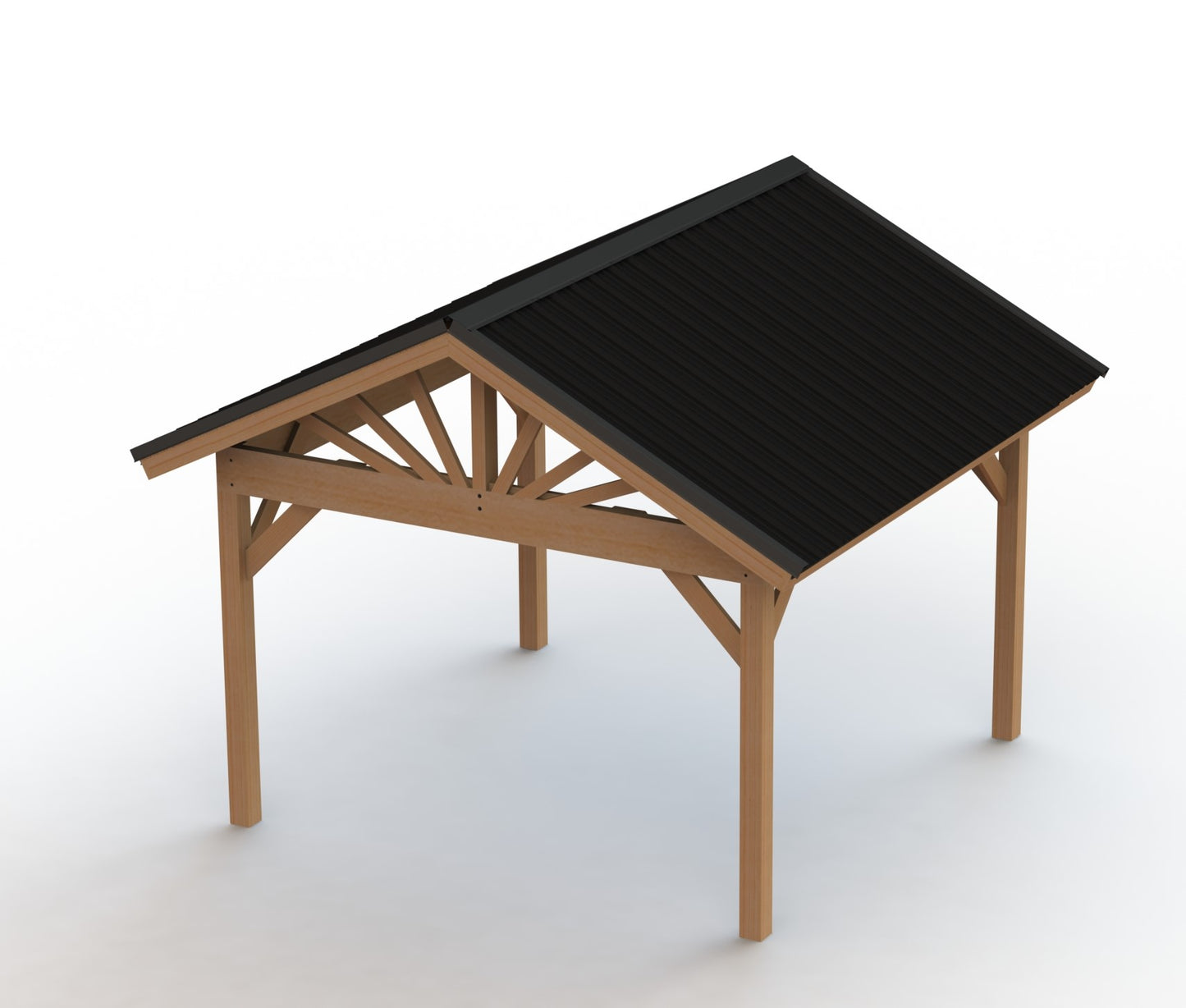 Gazebo Building Plans | Gable Metal Roof - Perfect for Hot Tubs 12'x12'