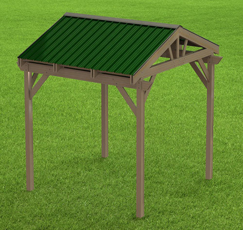 Gazebo Plans | Modern-Gable Roof 12 x 12 - Perfect for Hot Tubs