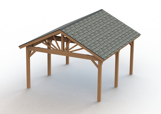 Gable Roof Gazebo Building Plans | 18x20 | Perfect for Hot Tubs