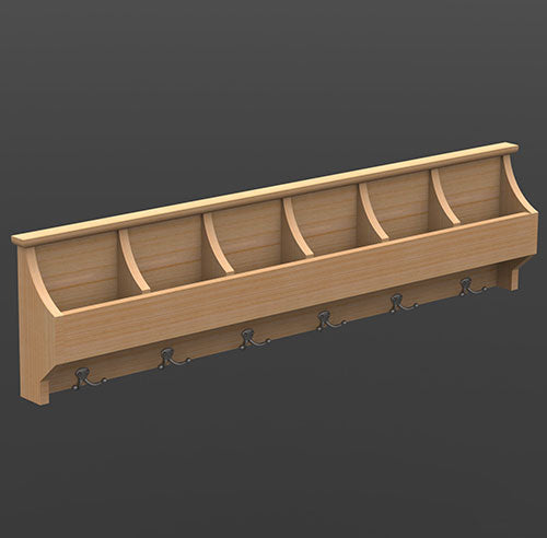 4ft Wide Coat Rack with Shelves Woodworking Plans (Instructions)