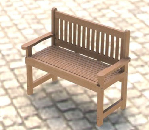 4 ft English Style Garden Bench Building Plans/Instructions