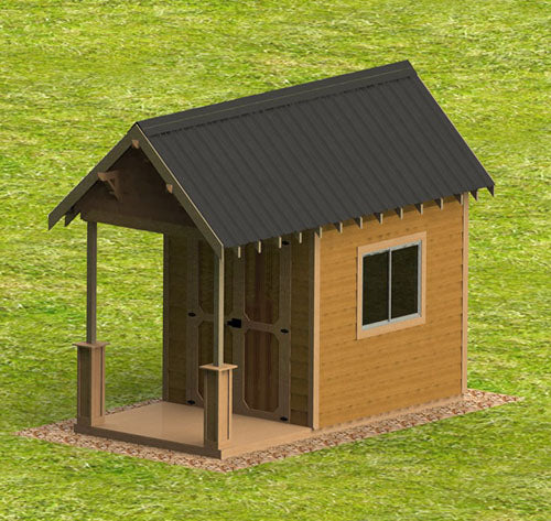 Craftsman Style Garden Shed Detailed Building Plans 8' x 16'