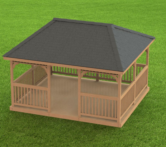 Garden Gazebo Building Plans I Hip Roof - 14 x 16