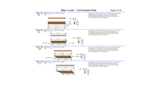 Grill Shelter 01 - Shed Roof Step by Step Physical Building Plans