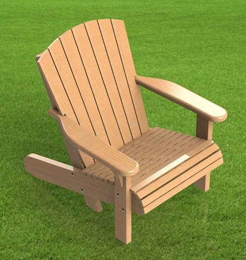 Adirondack Style Lawn Chair Downloadable Building Plans 002 - Easy to Build