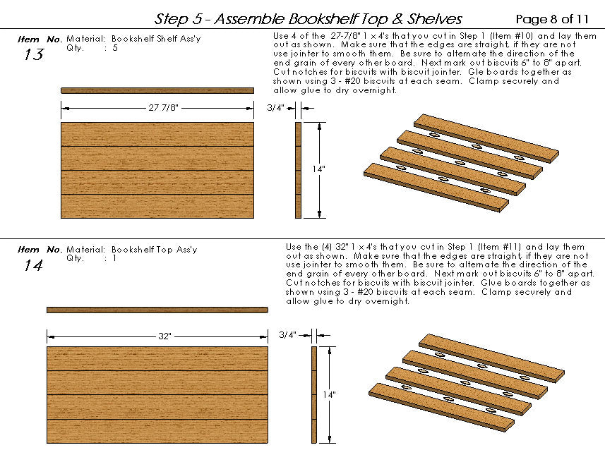Mission Style Bookshelf Woodworking Plans (Instructions)