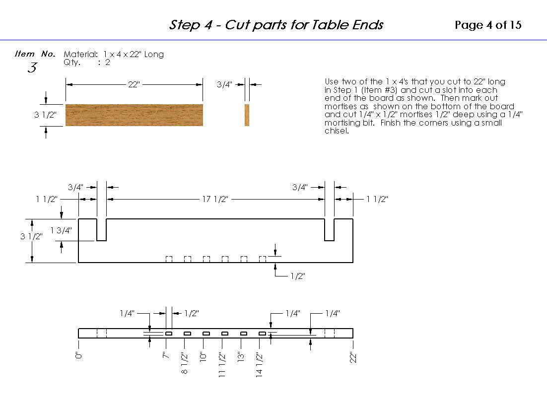 Mission Style Coffee Table 002 Woodworking Plans (Instructions)