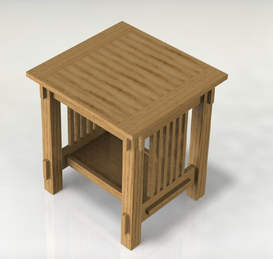 Mission Style End Table Woodworking Plans (Instructions)