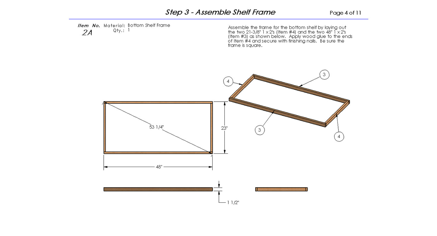 Raised Planter Box 001 - 8ft wide - Step by Step Building Plans