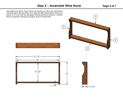 Wall Mounted Wine Rack Woodworking Plans (Instructions)