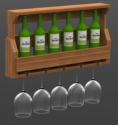 Wall Mounted Wine Rack Woodworking Plans (Instructions)