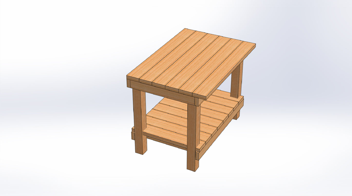 4ft Woodworking Bench 001 Building Plans