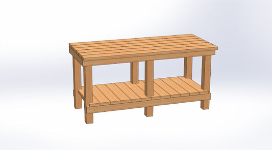 6ft Woodworking Bench 001 Building Plans