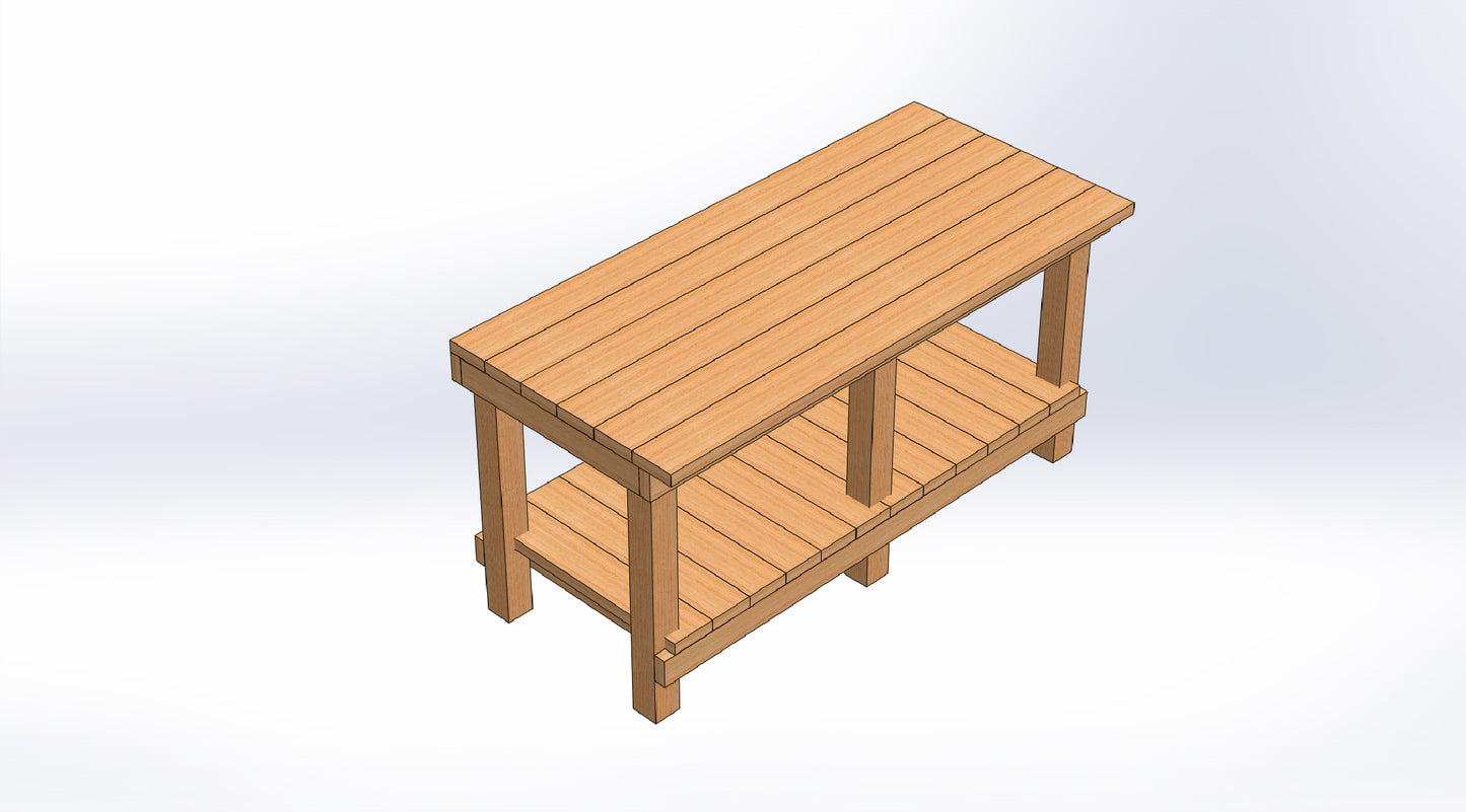 6ft Woodworking Bench 001 Building Plans