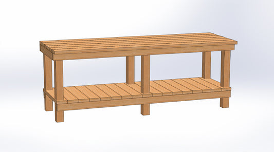 8ft Woodworking Bench 001 Building Plans