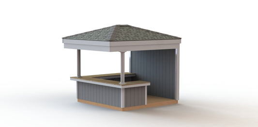 10' x 10' Covered Outdoor Bar Building Plans