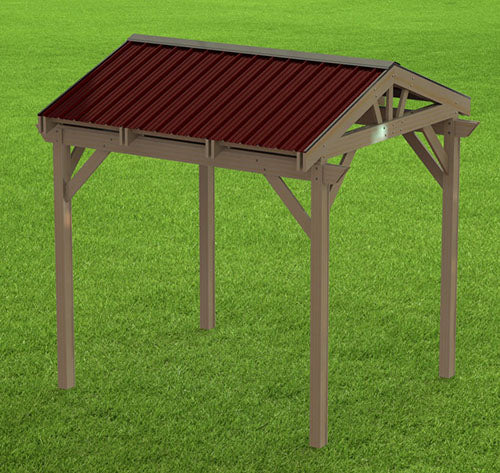 Gazebo Plans | Gable Roof Modern - Perfect for Hot Tubs-10 x 12