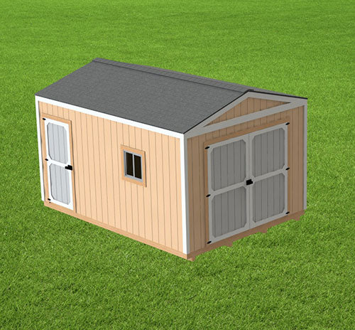 Garden Shed 008 Detailed Building Plans (Instructions) 12' x 16'