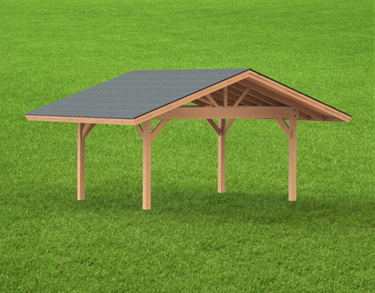 Gable Roof Pavilion Plans 007 | 15x10 | Perfect for Hot Tubs