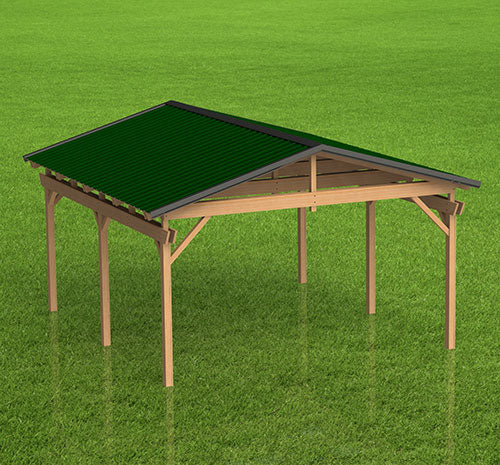 Backyard Pavilion Plans - Gable Roof - 001 | 18 x 24