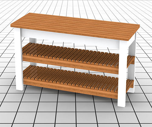 Woodworking Plans - Rustic Kitchen Island/Work Station 22" x 60"