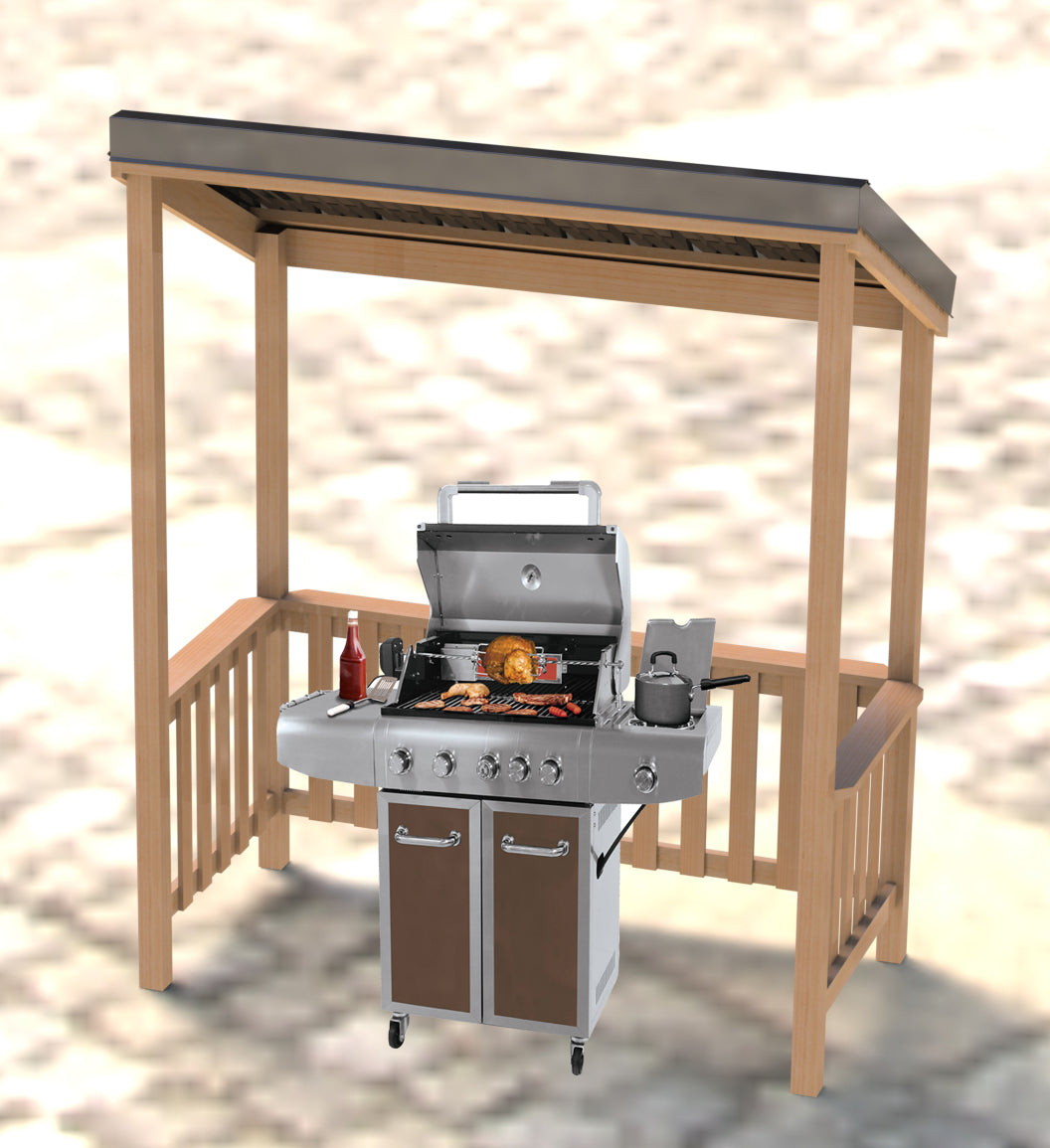 4' x 8' Grill Shelter Step by Step Building Plans