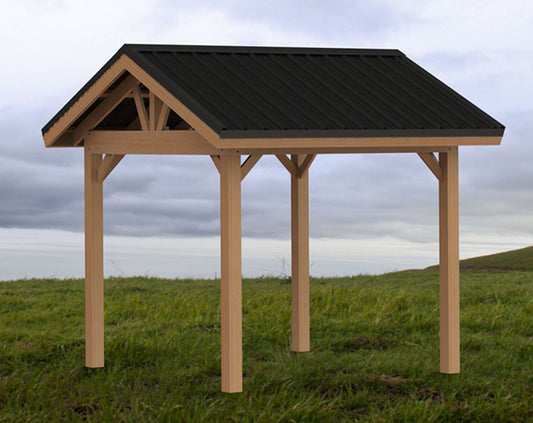 9' x 9' Gable Metal Roof Gazebo Plans - Perfect for Hot Tubs
