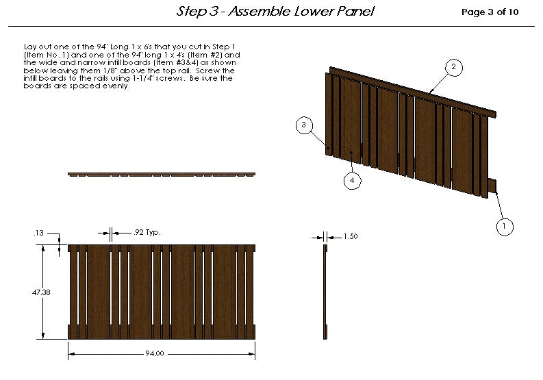 Classic Cedar Fence with CopperTop Building Plans