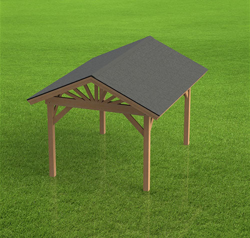 9' x 12' Gable Roof Gazebo Plans - Perfect for Hot Tubs
