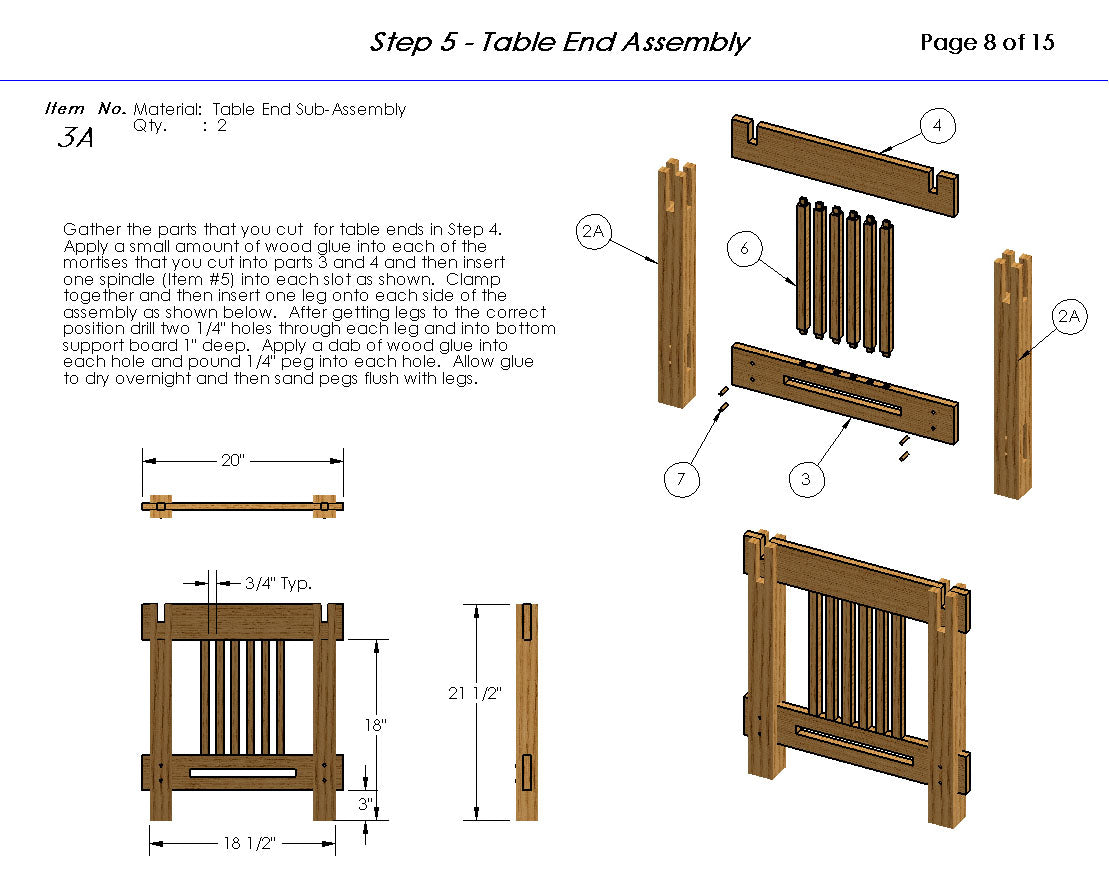 Mission Style End Table Woodworking Plans (Instructions)
