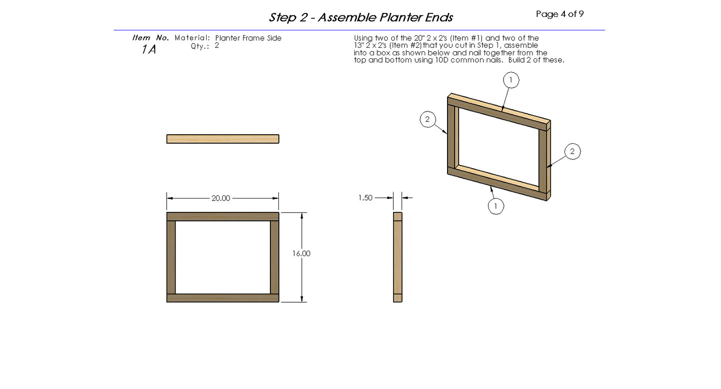 Square Nantucket Planter Box Woodworking Plans