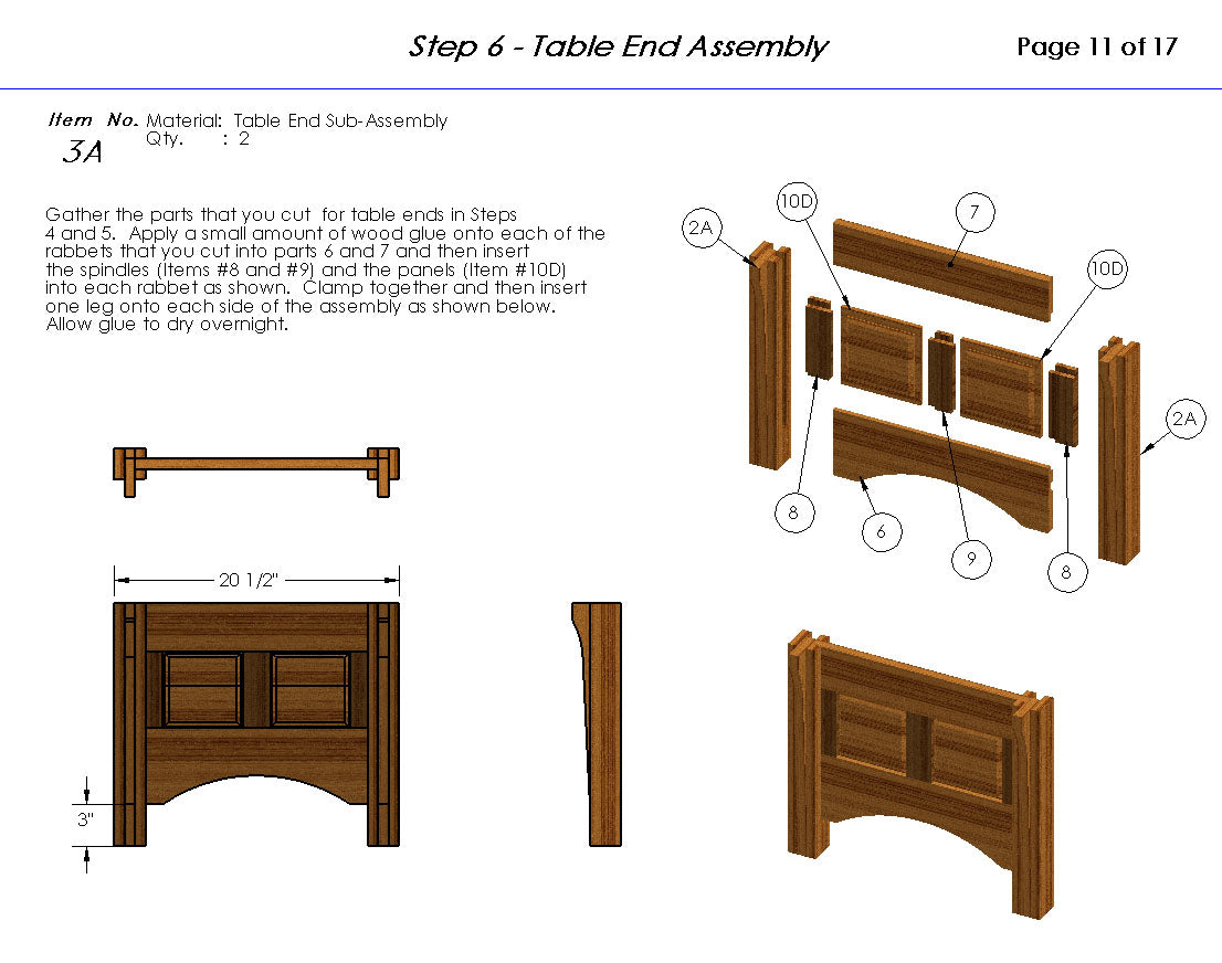 Stamples Plan Table Shaker Dining Table Plans